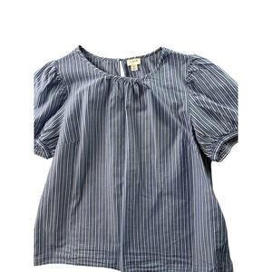 J.Crew Striped Puff-Sleeve Top – Style AL518 – Size M